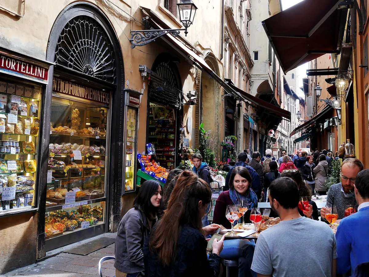 Why Bologna Is Italy's Best Food City — a scene in Bologna